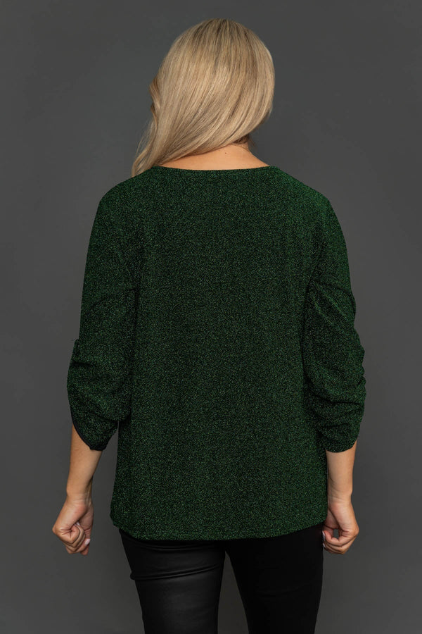 Carraig Donn Shimmer Top in Green