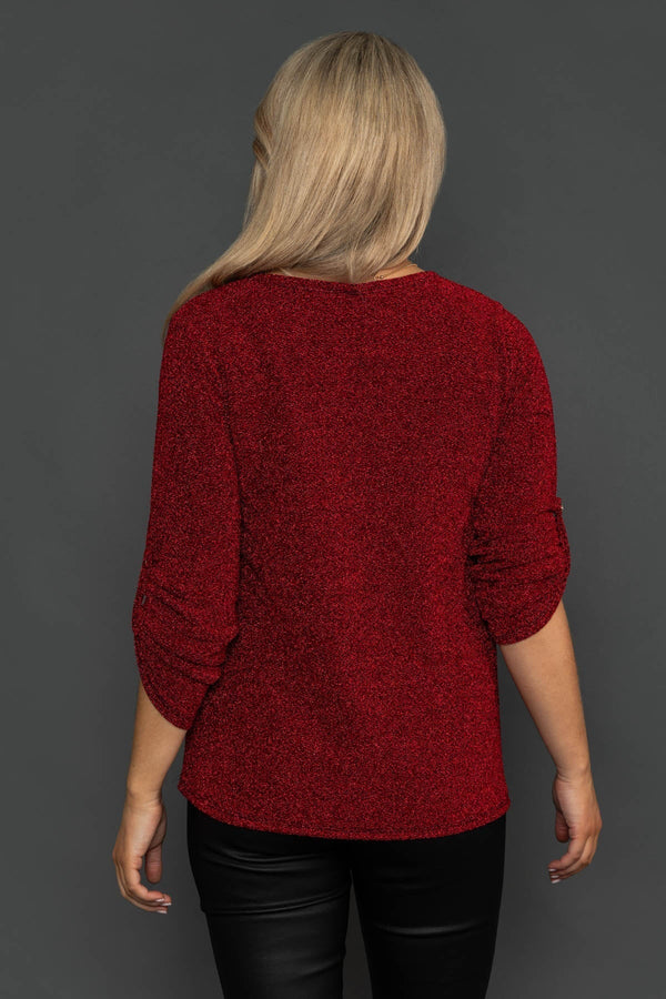 Carraig Donn Shimmer Top in Red