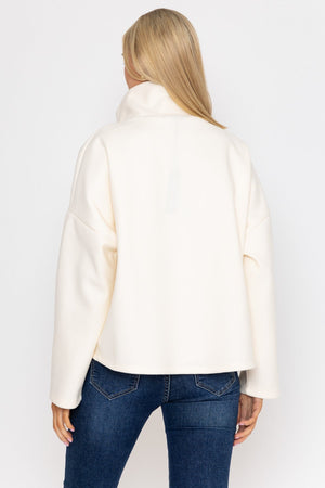 Carraig Donn Short Funnel Neck Jacket in White