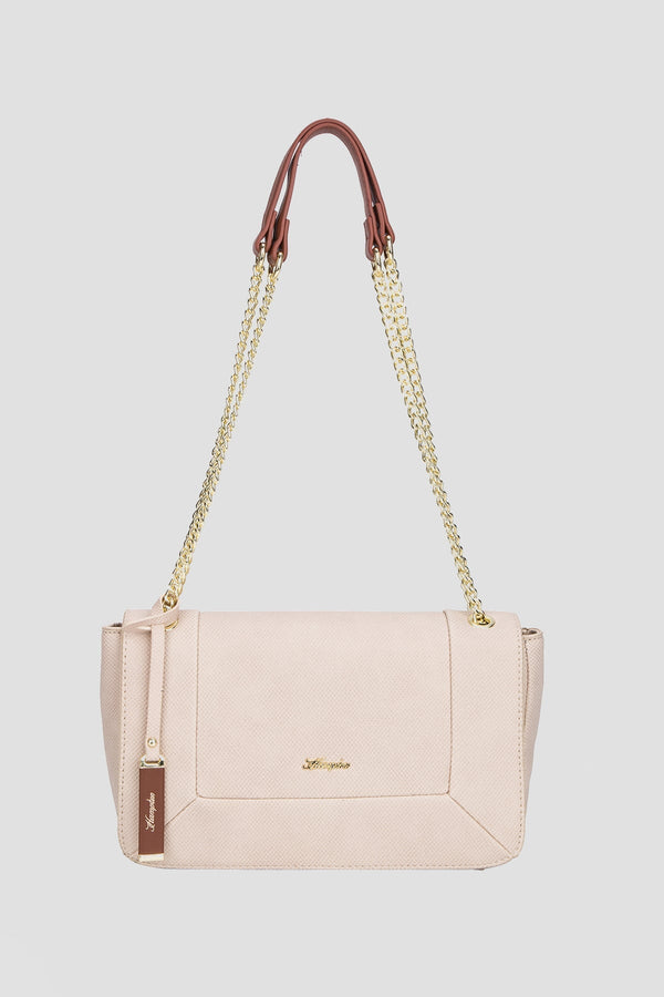 Carraig Donn Shoulder Bag with Chain Strap in Cream
