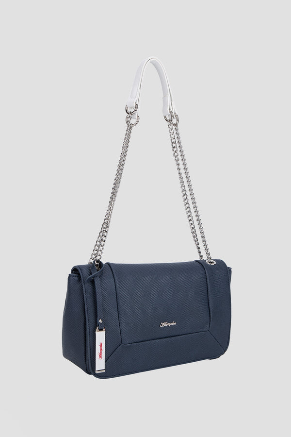 Carraig Donn Shoulder Bag with Chain Strap in Navy
