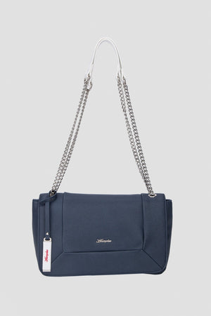 Carraig Donn Shoulder Bag with Chain Strap in Navy