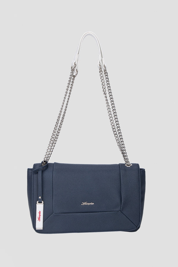 Carraig Donn Shoulder Bag with Chain Strap in Navy