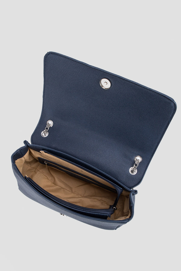 Carraig Donn Shoulder Bag with Chain Strap in Navy