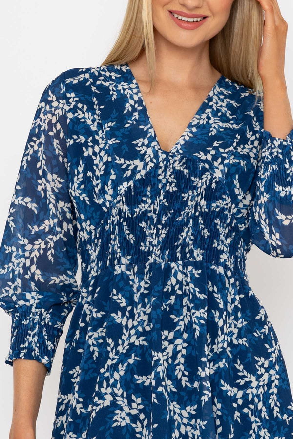 Carraig Donn Sienna Navy Knee Length Dress