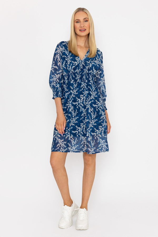 Carraig Donn Sienna Navy Knee Length Dress