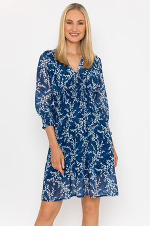 Carraig Donn Sienna Navy Knee Length Dress