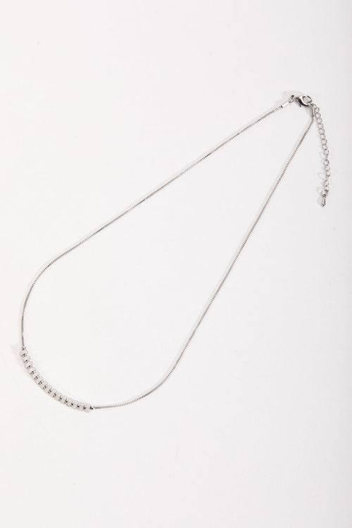 Silver Beaded Necklace