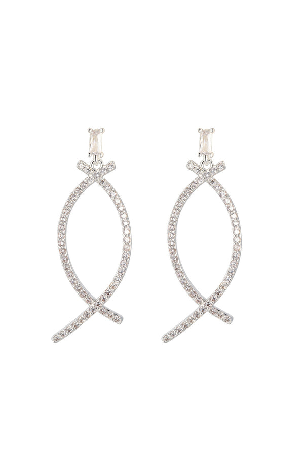 Carraig Donn Silver Crescent Drop Earrings