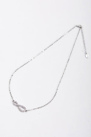 Carraig Donn Silver Diamante Infinity Necklace