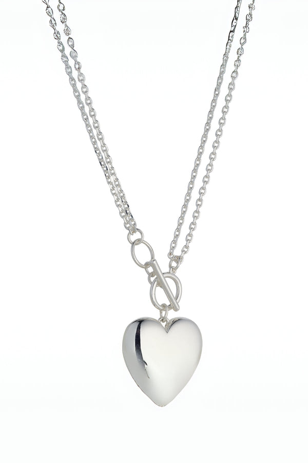 Carraig Donn Silver Heart Necklace