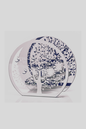 Carraig Donn Silver Mirrored Tree T-Light Holder