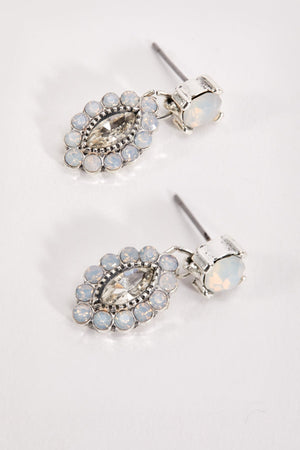 Carraig Donn Silver Opal Earrings