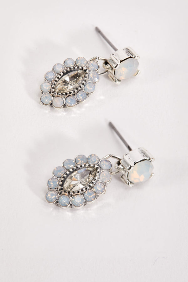 Carraig Donn Silver Opal Earrings