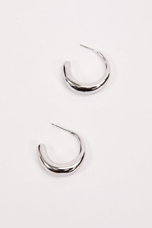 Silver Open Hoop Earrings
