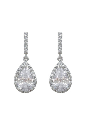 Carraig Donn Silver Pear Shape Earrings
