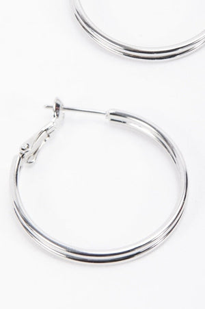 Carraig Donn Silver Tone Hoop Earrings