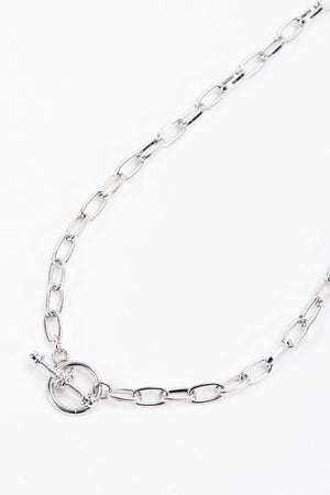 Carraig Donn Silver Tone T-Bar Necklace