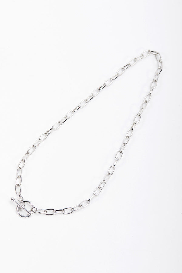 Carraig Donn Silver Tone T-Bar Necklace