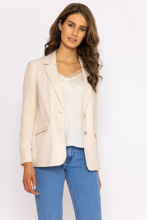 Carraig Donn Simana Classic Blazer in Cream