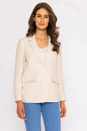 Carraig Donn Simana Classic Blazer in Cream