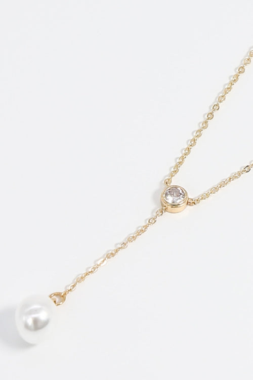Single Drop Pearl Necklace