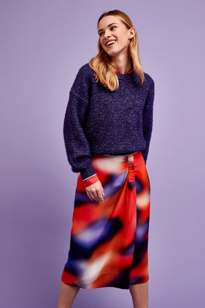 Carraig Donn Skittle Midi Skirt in Multi Print