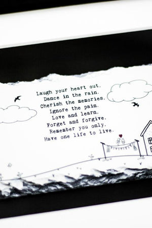 Carraig Donn Slatecraft Art- One Life To Live