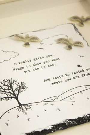 Carraig Donn Slatecraft Art - Wings & Roots