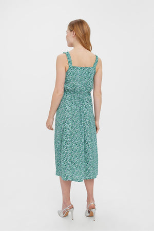 Carraig Donn Sleeveless Dress in Green Print