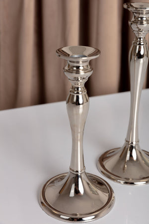 Carraig Donn Small Silver Dinner Candle Holder