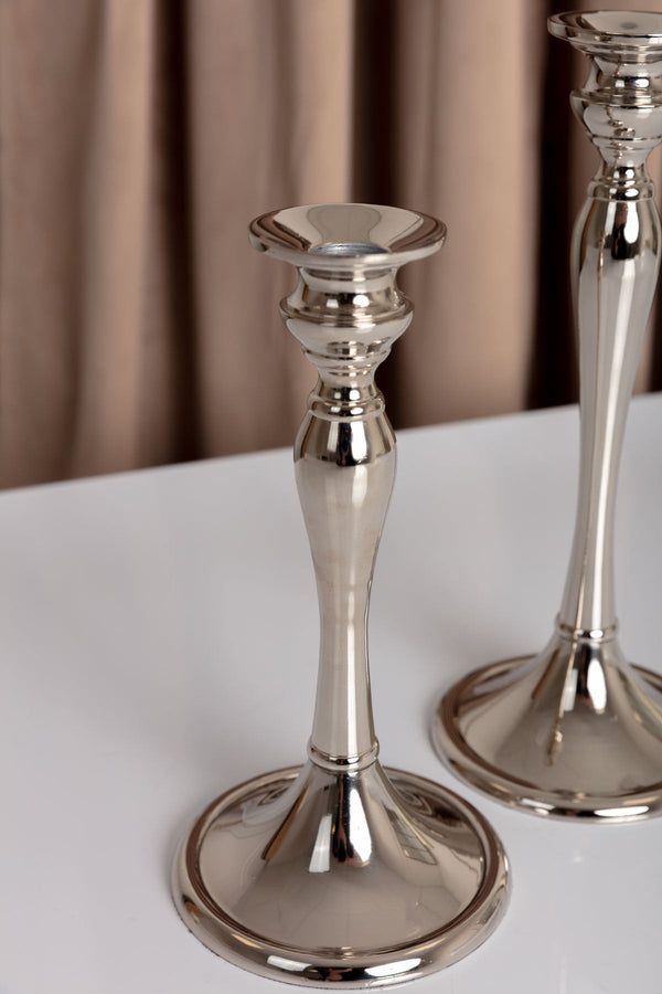 Carraig Donn Small Silver Dinner Candle Holder