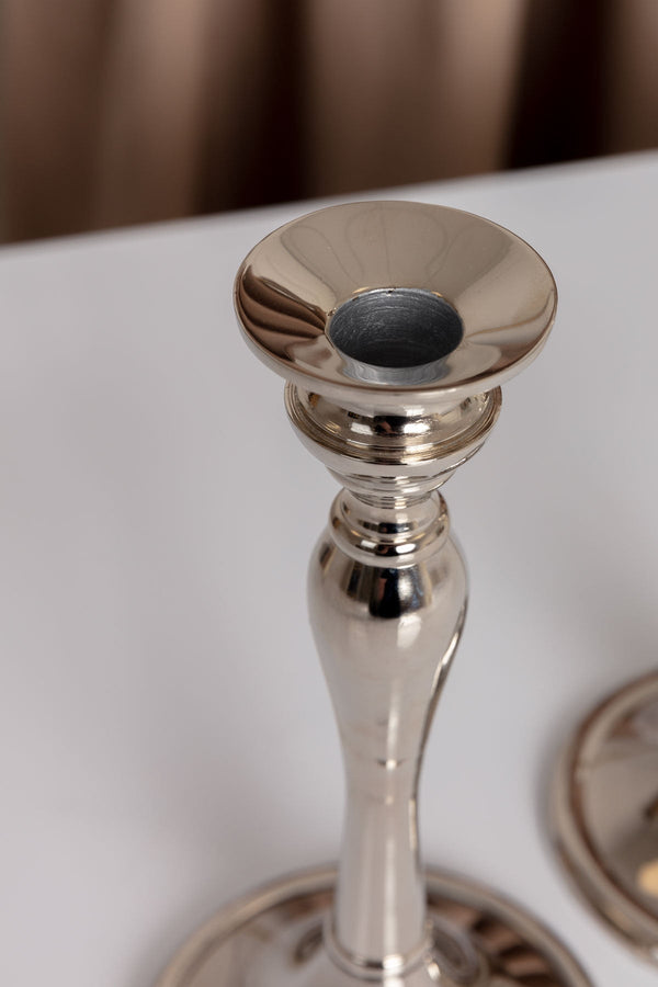 Carraig Donn Small Silver Dinner Candle Holder