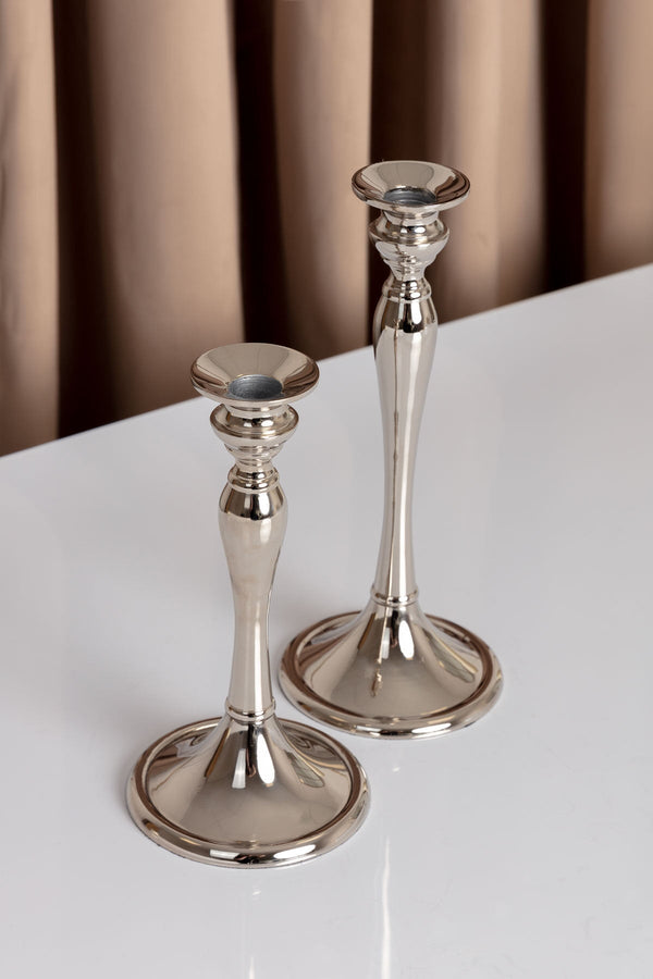 Carraig Donn Small Silver Dinner Candle Holder