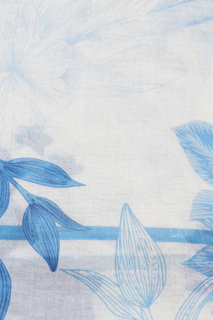 Carraig Donn Soft Floral Scarf in Blue
