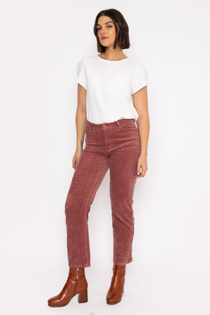 Carraig Donn Solange Velvet Pants in Pink