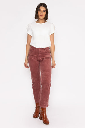 Carraig Donn Solange Velvet Pants in Pink