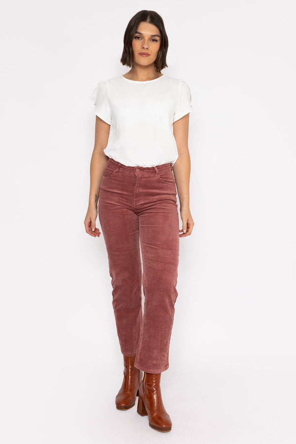 Carraig Donn Solange Velvet Pants in Pink