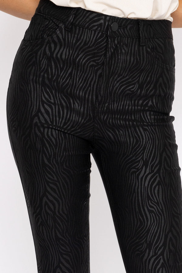 Carraig Donn Sophia Skinny Coated Pants in Black 30"