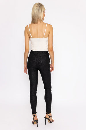 Carraig Donn Sophia Skinny Coated Pants in Black 32"