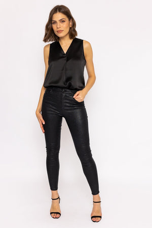 Carraig Donn Sophia Skinny Glitter Pants in Black 32"