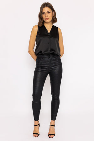 Carraig Donn Sophia Skinny Glitter Pants in Black 32"