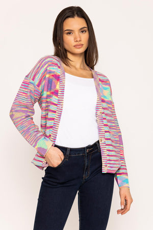 Carraig Donn Space Dye Cardigan in Multi