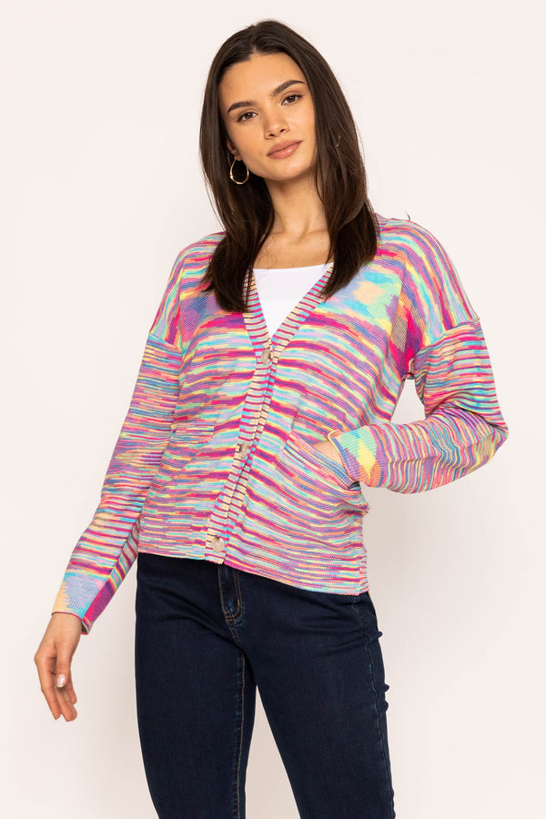 Carraig Donn Space Dye Cardigan in Multi