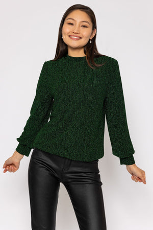 Carraig Donn Sparkle Top in Green