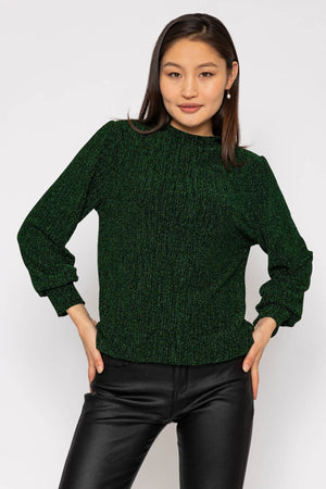 Carraig Donn Sparkle Top in Green