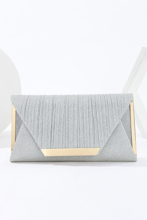 Sparkly Envelope Clutch in Silver