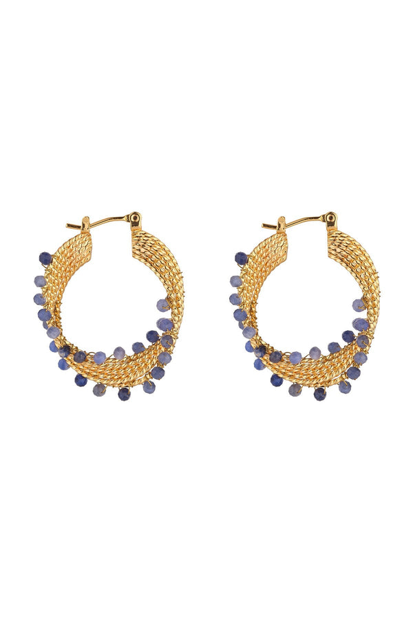 Carraig Donn Spiral Blue Earrings