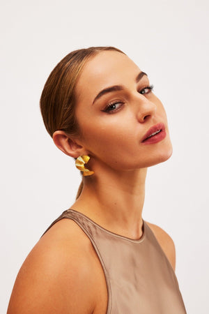 Carraig Donn Spiral Gold Hoops