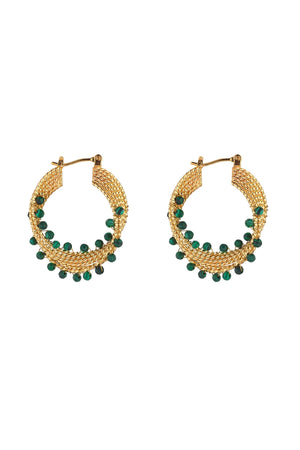 Carraig Donn Spiral Green Earrings
